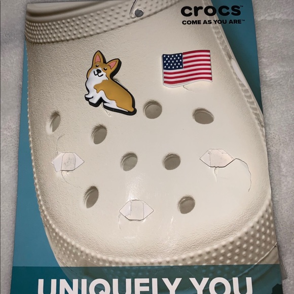 CROCS Other - Corgi Dog & United States Flag Crocs Shoe Charms.